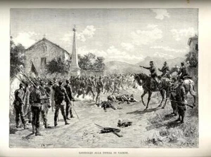 1884 Stampa Antica = GARIBALDI DIFENDE VARESE 1859 = Risorgimento = Old Print - Picture 1 of 1