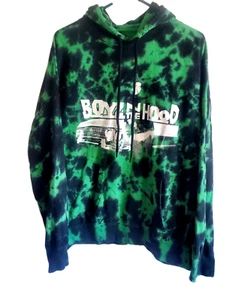 Boyz N The Hood Ice Cube Tye Dye Sudadera con Capucha Pullover Para Hombre Mediano Verde Negro - Imagen 1 de 9