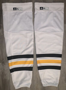 Adidas Pittsburgh Penguins NHL Pro Stock Hockey Socks Away Adult Size XL