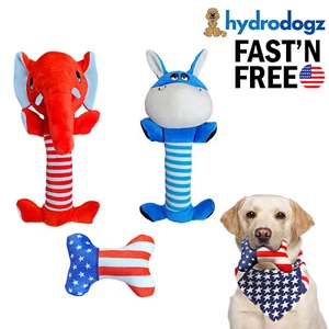 Confezione 2 Peluche Cigolante Cane Chew Toy Bundle Carino Morbido Interattivo Aggressivo - Foto 1 di 9