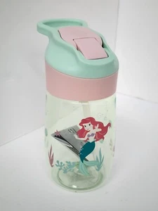 Little Mermaid Water Bottle Kids Disney Lunch Travel Drink Holder Green - Picture 1 of 11