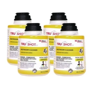 Case of 4 Johnson TruShot Restroom Disinfectant Cleaner 315384 10 Oz Fresh Scent - Picture 1 of 5