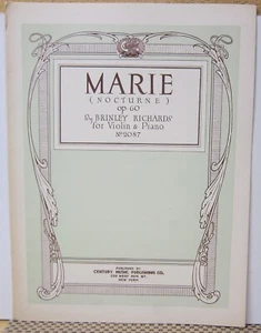 Marie (Violins & Piano) - Brinley Richards - Sheet Music 1921 - Picture 1 of 3