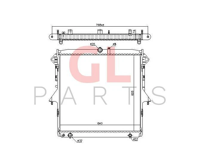 PARA FORD RANGER 2011-2016 radiador radiador radiador de agua 1734395 nuevo Foto 1 de 1