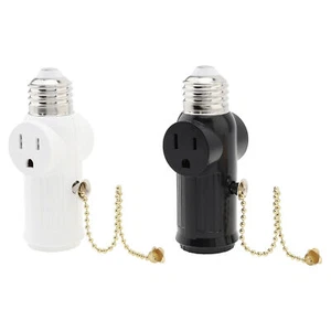 Light Socket Outlet Adapter E26 Light Bulb Socket Adapter 2 Prong Outlet thrifty - Photo 1 sur 10