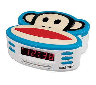 Paul Frank pf250 am/fm desktop radio clock with back up battery  - Image 1 of 4