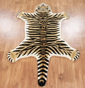 Rug USA New Tiger Shape 3'x5' ft Handmade Tufted 100% woolen Area Rugs & Carpet - Picture 1 of 4