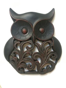 Vintage Owl Wall Hanging Home Interior Decor Hobby Lobby 7L x 8"H Resin - Picture 1 of 2