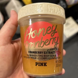 New VICTORIA’S SECRET Pink HONEY CRANBERRY Extract BODY SCRUB PINK Discontinued - Picture 1 of 3
