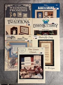 Lote de 7 Folletos Patrón Punto de Cruz Libros Varios Temas Diseños - Imagen 1 de 24