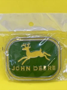 John Deere Tractors Green & Yellow Square Emblem Belt Buckle NEW - Picture 1 of 4
