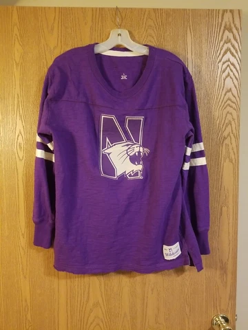 Vintage Style Northwestern Wildcats Sewn Sweatshirt By Wildcats Football Adult L Cover