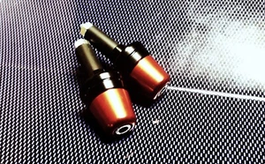 EMBOUT DE GUIDON ALUMINIUM CNC ROUGE-NOIR POUR GUIDON 12-13mm MOTOS SCOOTERS... - Imagen 1 de 2