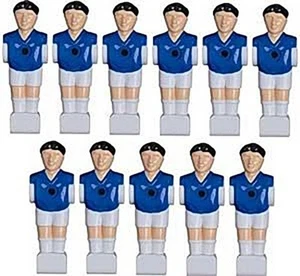 11 Stck. Kickerfiguren für 16 mm Stangen blau weiß mit Muttern und Schrauben - Picture 1 of 2