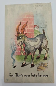 AK C-1917 Ziegenkolben Spruch Comic Humor Künstler Eindruck Zigarre  - Bild 1 von 2