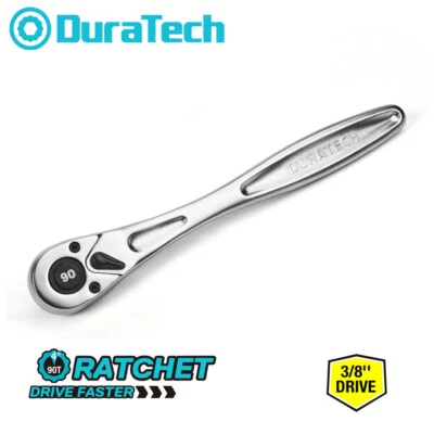 DURATECH 3/8" Drive Ratchet Socket Wrench 90 Tooth 8-3/8" Length CR-V steel - Image 1 of 4