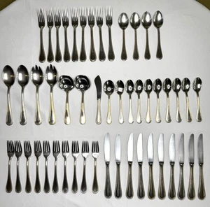 Toalla CUENTAS ORO ANTIGUO SATINADO 18/8 ACERO INOXIDABLE 50 piezas incluye piezas para servir - Imagen 1 de 13