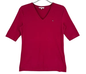 Tommy Hilfiger Mujer Informal Cuello en V Manga 3/4 Camiseta Talla M - Imagen 1 de 9