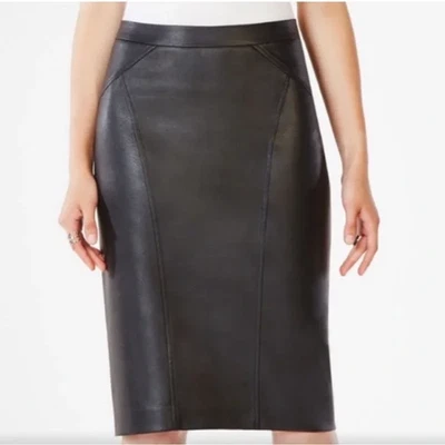 BCBG "Natilie" Mujer Imitación Cuero Mini Falda - Negro - S Foto 1 de 4