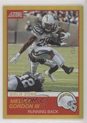 2019 Score Gold Zone /50 Melvin Gordon III #23 - Image 1 of 2