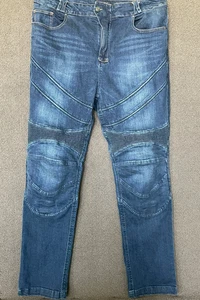 Men’s ILM Ride In Style Biker Jeans Padded NWT Size 38 - Picture 1 of 10