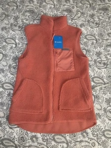 Columbia Chaleco Mujer Talla XS Rosa Salmón HOLLY HIDEAWAY Bolsillos Cremallera Completa Nuevo - Imagen 1 de 11