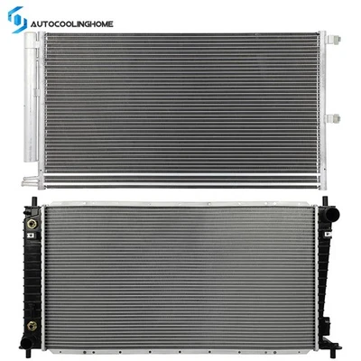 Новый радиатор охлаждения и конденсатор кондиционера для 2007-2008 Lincoln Navigator 5,4 л V8 - Изображение 1 из 4