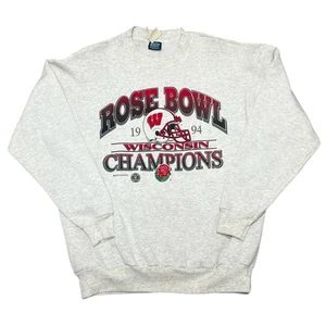 NWT Vintage 1994 Wisconsin Badgers Rose Bowl Champions Crewneck SZ XL DEADSTOCK - Picture 1 of 6