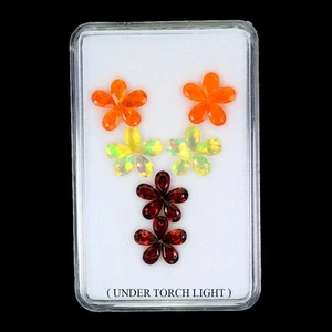 Pear Natural Orange Opal Fire Opal Mozambique Garnet 5.27ct 5x3mm Lot Gemstone - Picture 1 of 14