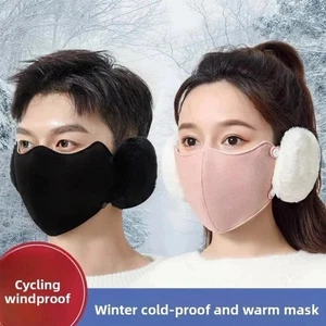 Thickened Two-in-One Earmuff Fleece Lined Cycling Mask Ear Protection - Picture 1 of 15
