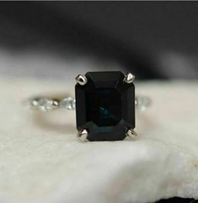 3,00 Karat Smaragd-Solitär-Simulationsdiamantring für Damen mit... - Bild 1 von 4