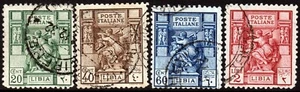 Libia - 1926/29 - Sibilla Libica - Sassone n.54/57 - serie completa usata - Picture 1 of 1