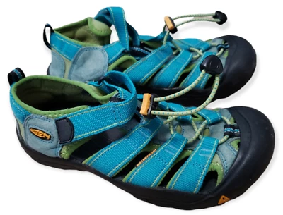 KEEN Newport H2 Waterproof Shoes Sandals Turquoise Youth Size 4 Adjustable Flats - Image 1 of 4