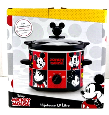 Disney Mickey Mouse 2 Qt Slow Cooker DCM-200CN Removable Stoneware w/ Box New - Image 1 of 4