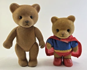 Vintage 1985 BBI Toys Super Hero Bear Spielzeug Mini Puppe und Freund - Bild 1 von 8
