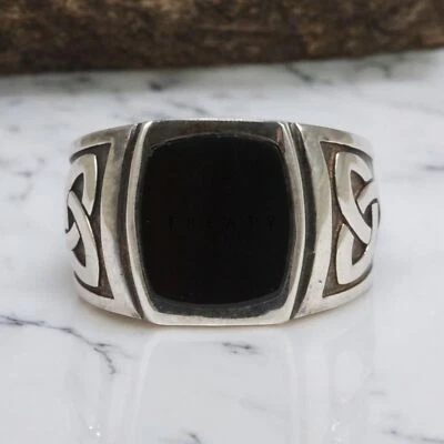 Piedras preciosas de alejandrita de corte cojín con anillo de plata de ley 925 para hombre #715 * Foto 1 de 4