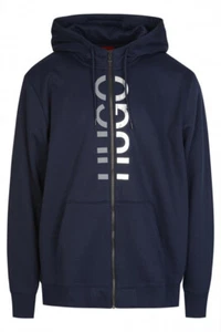 $178.00 HUGO BOSS SIZE: M (Medium) DELLAR ZIP HOODIE JERSEY WITH FRONT LOGO - Picture 1 of 22