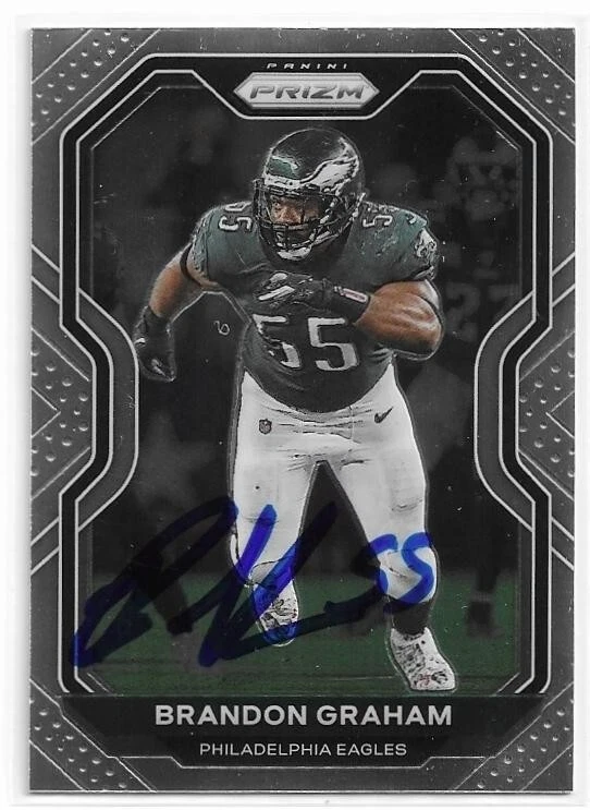 BRANDON GRAHAM Autographed Signed 2020 Prizm card #175 Philadelphia Eagles - Image 1 of 1