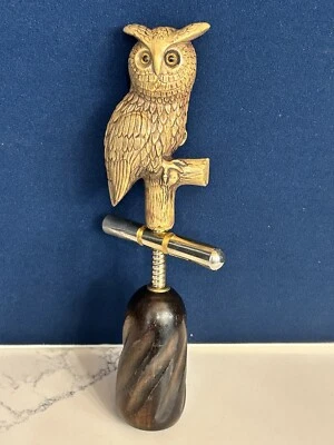Stampealari Corkscrew Owl Body Molded Wood Effect Threaded Screw Italy - Image 1 of 3