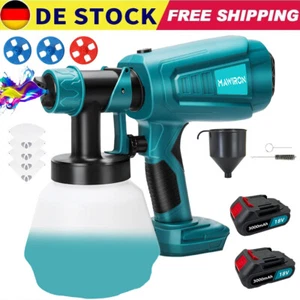 1000ML Für Makita 18V Akku Farbsprühsystem Elektrische Farbspritzpistole Ladege - Bild 1 von 16