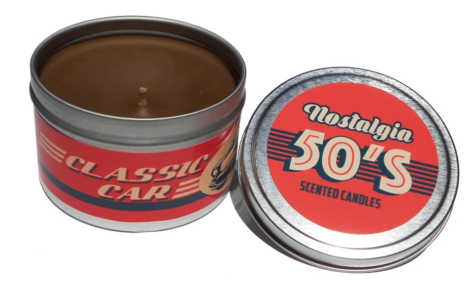 Vela perfumada nostálgica de carro clássico da década de 1950. Vela legal. Presente exclusivo. - Imagem 1 de 1