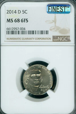 2014 D JEFFERSON NICKEL NGC MS68 FS MAC FINEST GRADE & SPOTLESS RARE * - Image 1 of 2