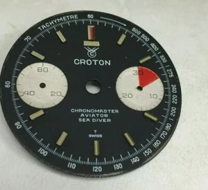 ORIGINAL ESFERA CROTON CRONOMASTER AVIADOR MAR BUZO LANDERON CAL 248 - Imagen 1 de 4