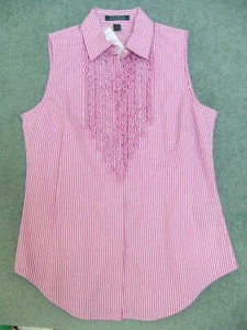 RALPH LAUREN ‘EUNICE’ RUFFLE SHIRT – BNWT – SIZE UK 10 - Picture 1 of 2