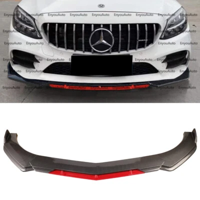 For Mercedes-Benz GLA200 GLA250 Front Bumper Lip Spoiler Splitter Carbon Fiber - Image 1 of 4