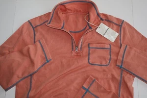 Tommy Bahama Salt Water Half Zip Sweatshirt Papaya Pink Neu Medium M - Bild 1 von 5