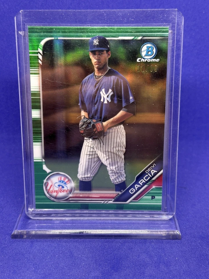 2019 Bowman Chrome Draft Sapphire Edition - Green #BDC-164 Deivi Garcia /99 (RC) - Image 1 of 2