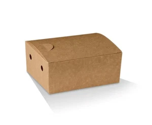 Snack Box Disposable Takeaway Food Container Cardboard Packaging 3 Sizes - Picture 1 of 6