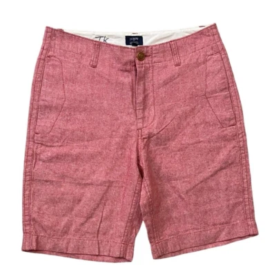 J.CREW Linen Cotton Beach Short Sz 29 Salmon Pink 8" Inseam Casual Preppy A4142 - Image 1 of 4
