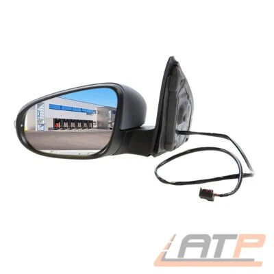 AUßENSPIEGEL SPIEGEL LINKS ASPHÄRISCH GRUNDIERT ELEKTRISCH FÜR VW GOLF 6 5K - Bild 1 von 4